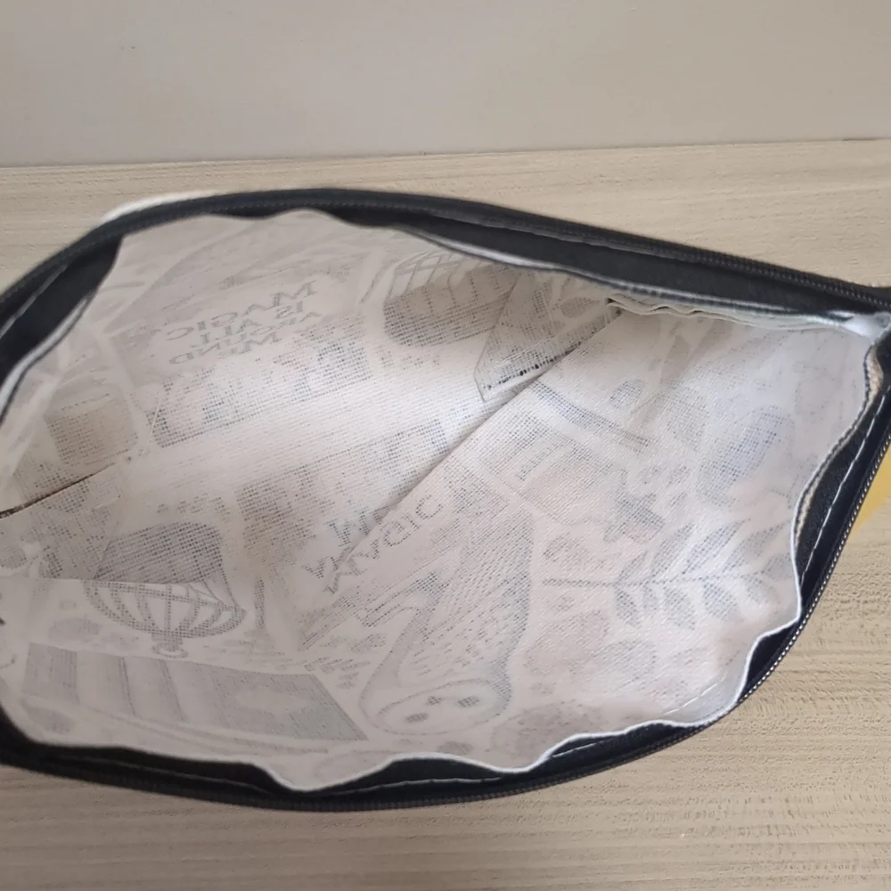 Magic Themed Zipper Pouch - Brown and Cream